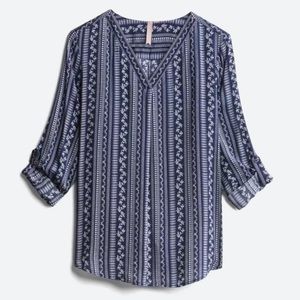 BRINA & EM Lemmy V-Neck Top size XS